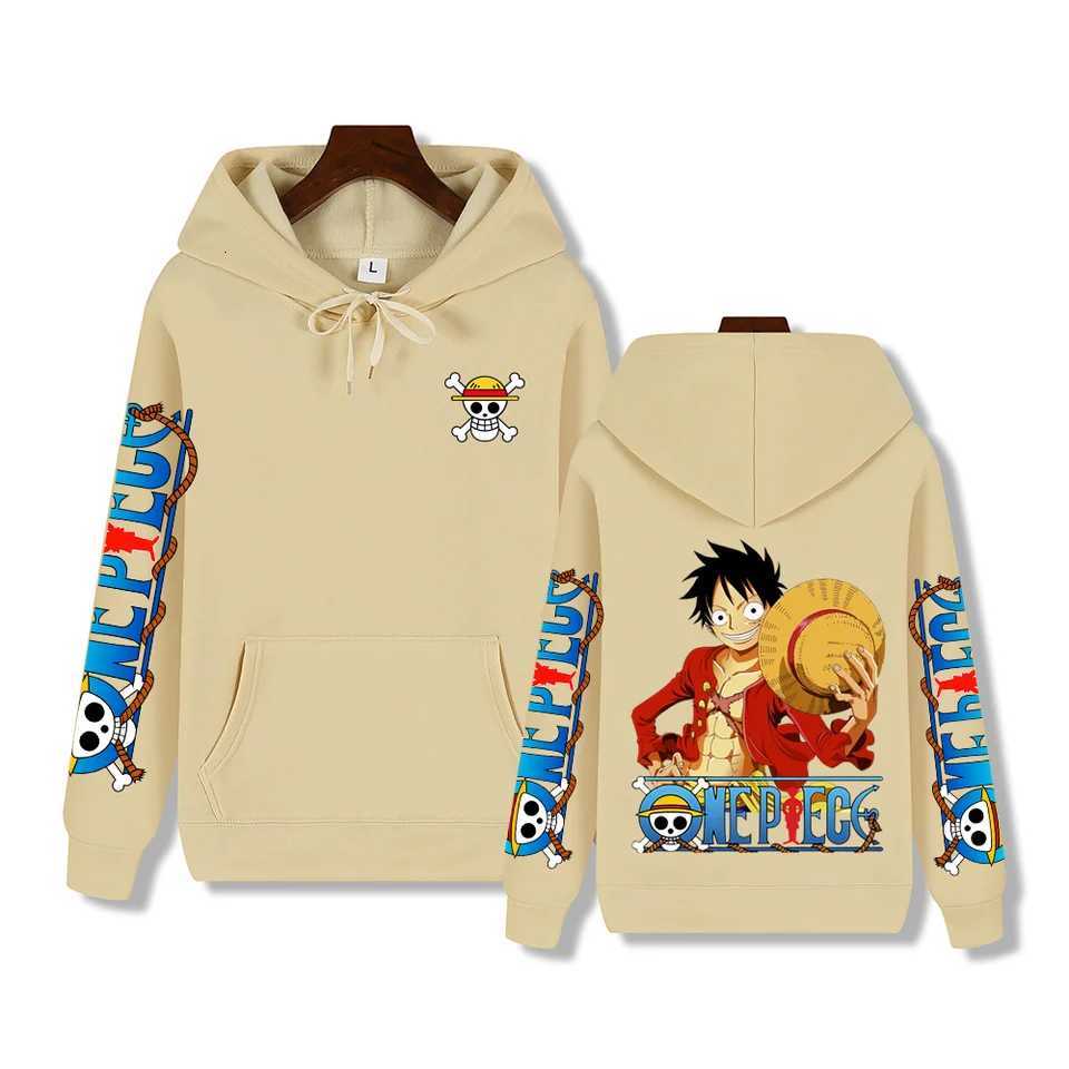 One piece sport Luffy printed autumn and winter comfortable thick mens high-quality casual warm street hoodie W250408