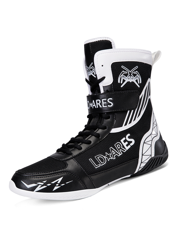 Boxing shoes Sneakers Mens trainers high top fighting indoor fitness wrestling mesh breathable support non slip