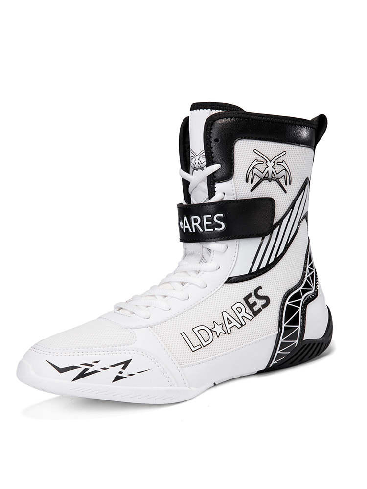 Boxing shoes Sneakers Mens trainers high top fighting indoor fitness wrestling mesh breathable support non slip