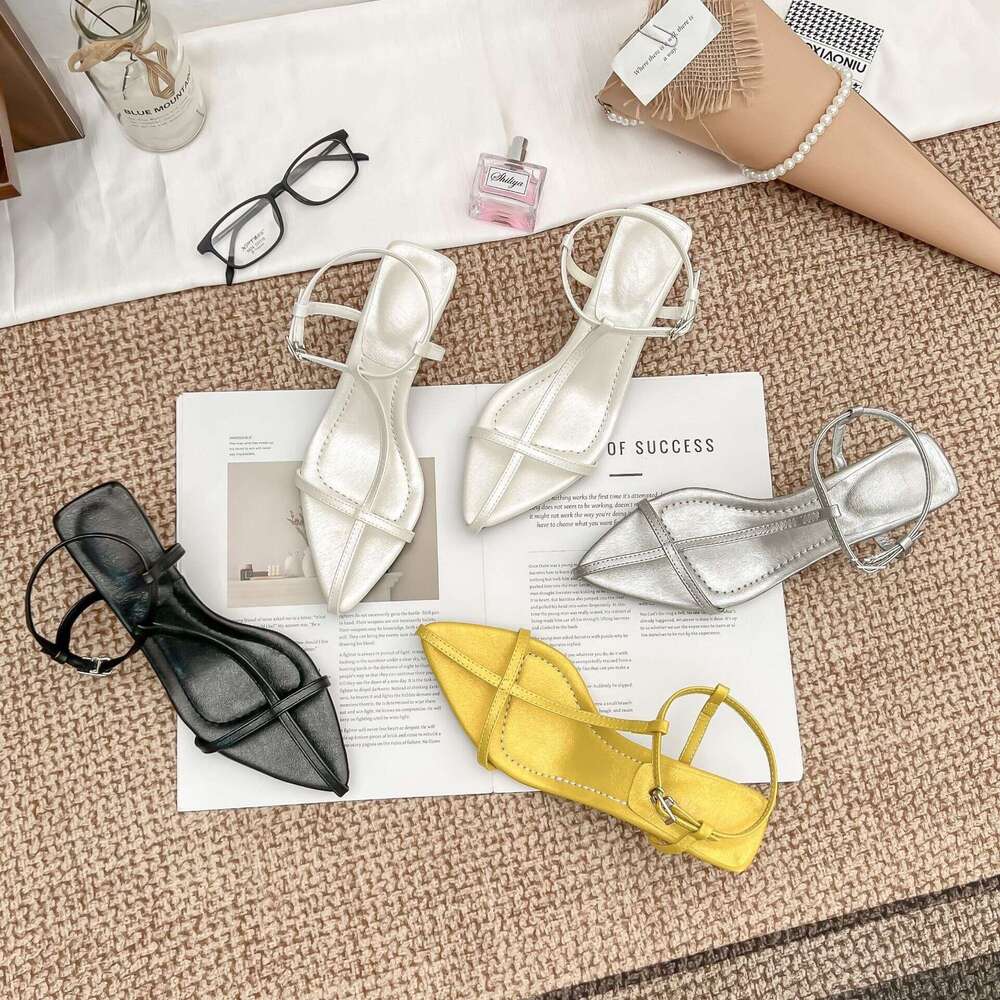 High Heel Sandals for Women with a Sense of Sophistication, Roman Shoes, 2025 New Summer Versatile Thin Strap Sandals, French Style Women's Slipp