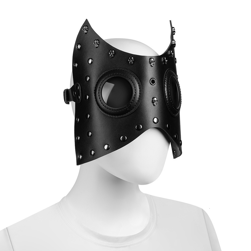 Halloween Cosplay Punk Party Role Play Funny PU Leather Mask ddmymoon