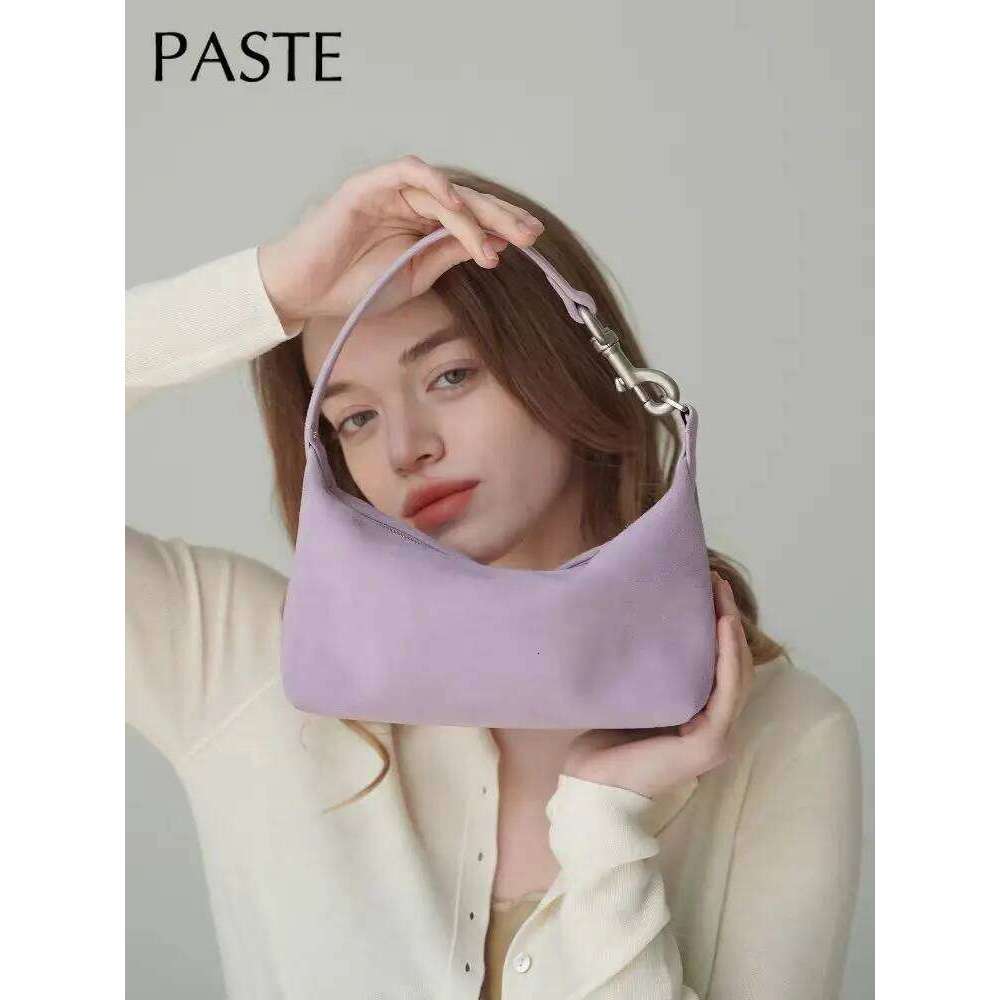 Real Lambskin Suede Leather Party for Women Hobo Shoulder Bag Single Crossbody Sac Underarm Dumpling Sweet Bags