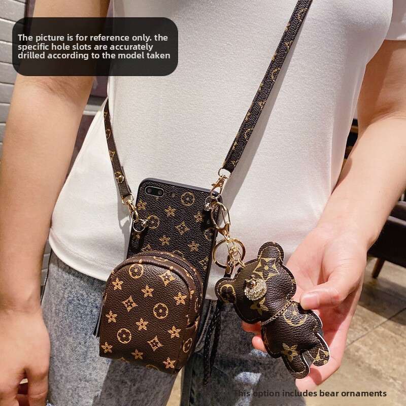 Trendy Brand Compatible Apple 15 Phone Case 13 Luxurious Small Flower Iphone 11 Crossbody Strap 12 Pro Max Zero