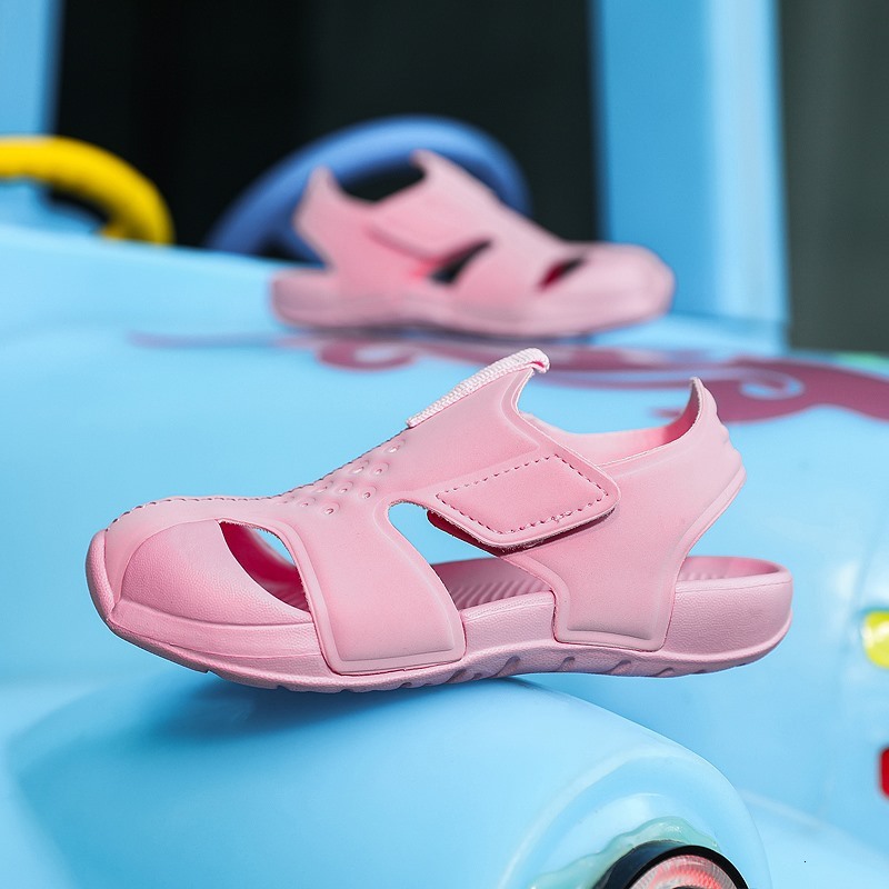 Summer New Children's EVA Candy Solid Color Kids Sandals Soft Sole Non-Slip Boys Beach Shoes