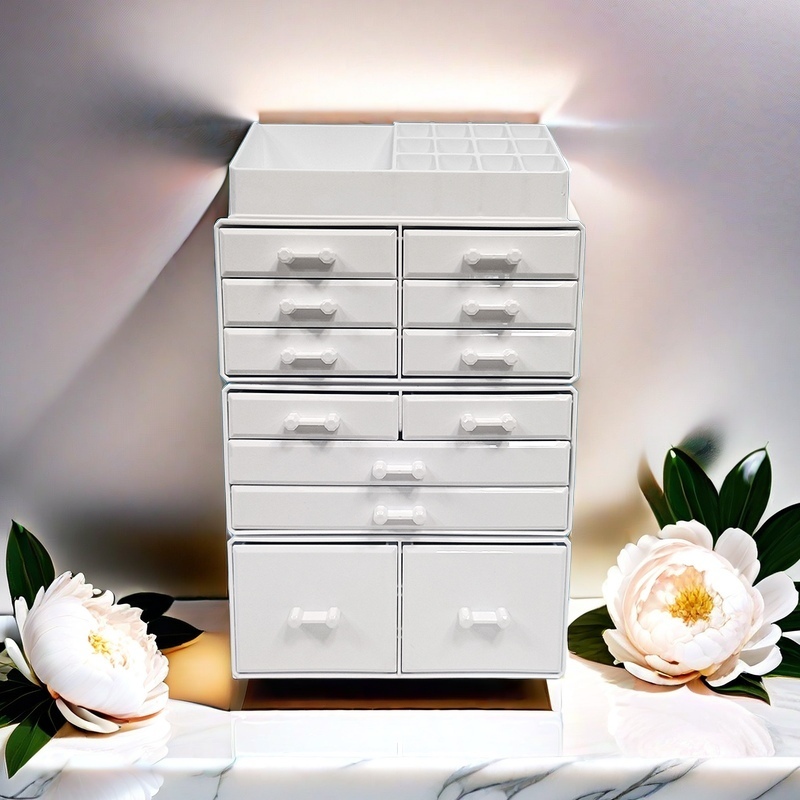 Durable Stackable Beauty Supplies Holder: Sleek All-In-One Cabinet Design by Colorful Material