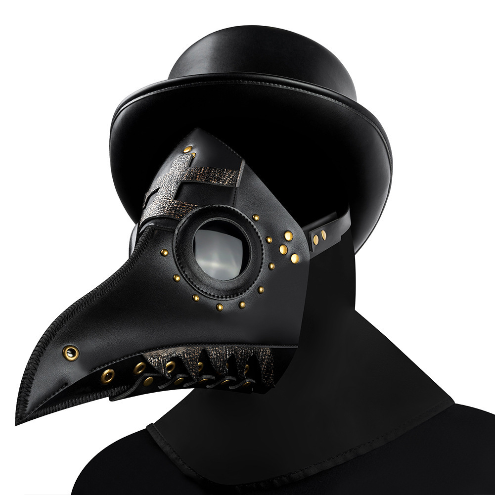 Punk Halloween Plague Doctor Headgear COSPLAY Medieval Masquerade Party Novelty Face Mask ddmymoon