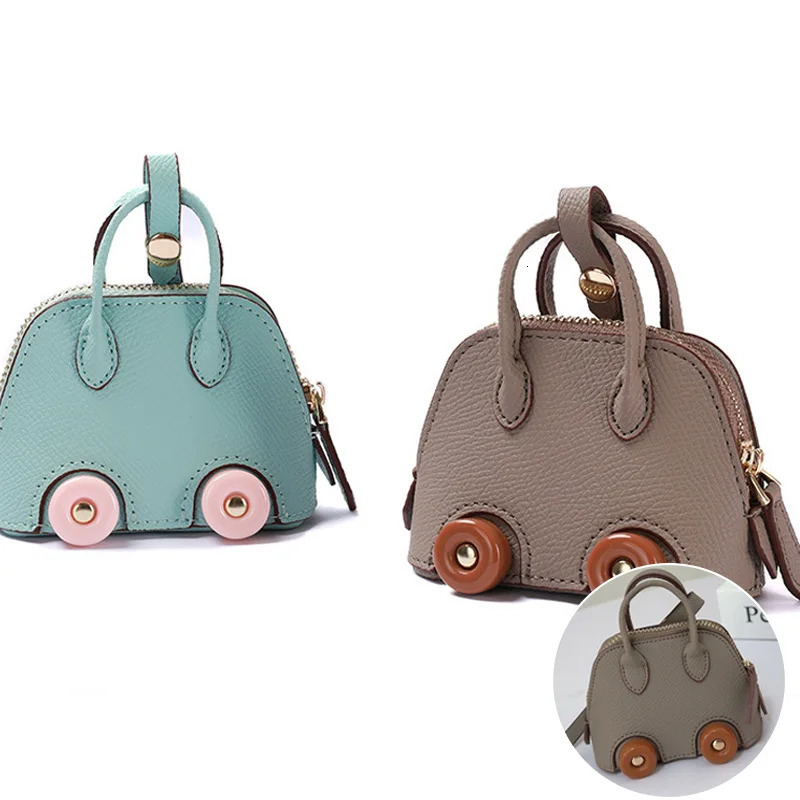 Mini Car Wheel Design Keychain Ornament - Cute Handbag Charm, Zipper Pull, Purse Accessory Z260130