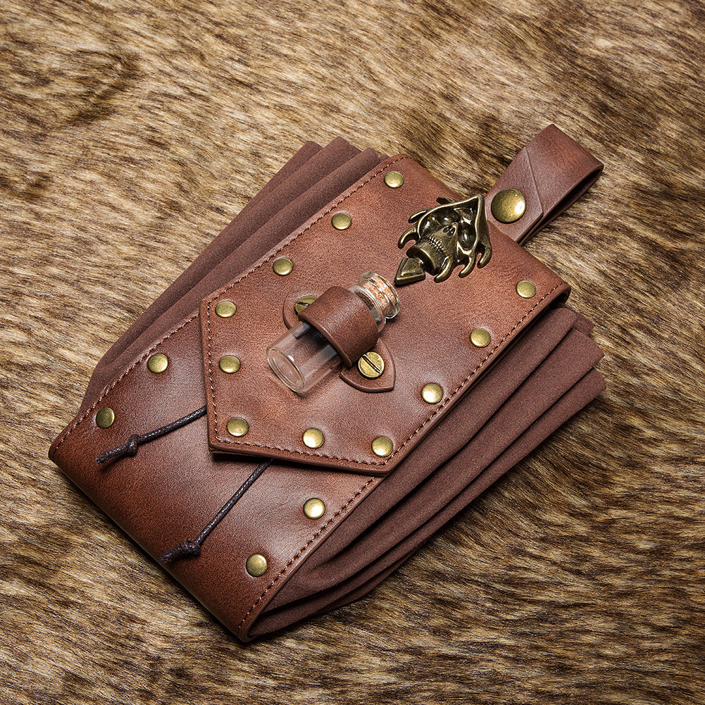 New Nordic Medieval Pouch with Belt Hook Coin Purse Style Waist Bag ddmymoon