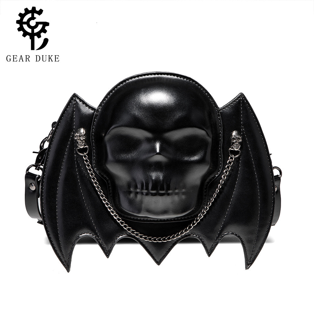 New Punk Style Creative Bat Design Skull Head Women's Shoulder Crossbody Bag ddmymoon