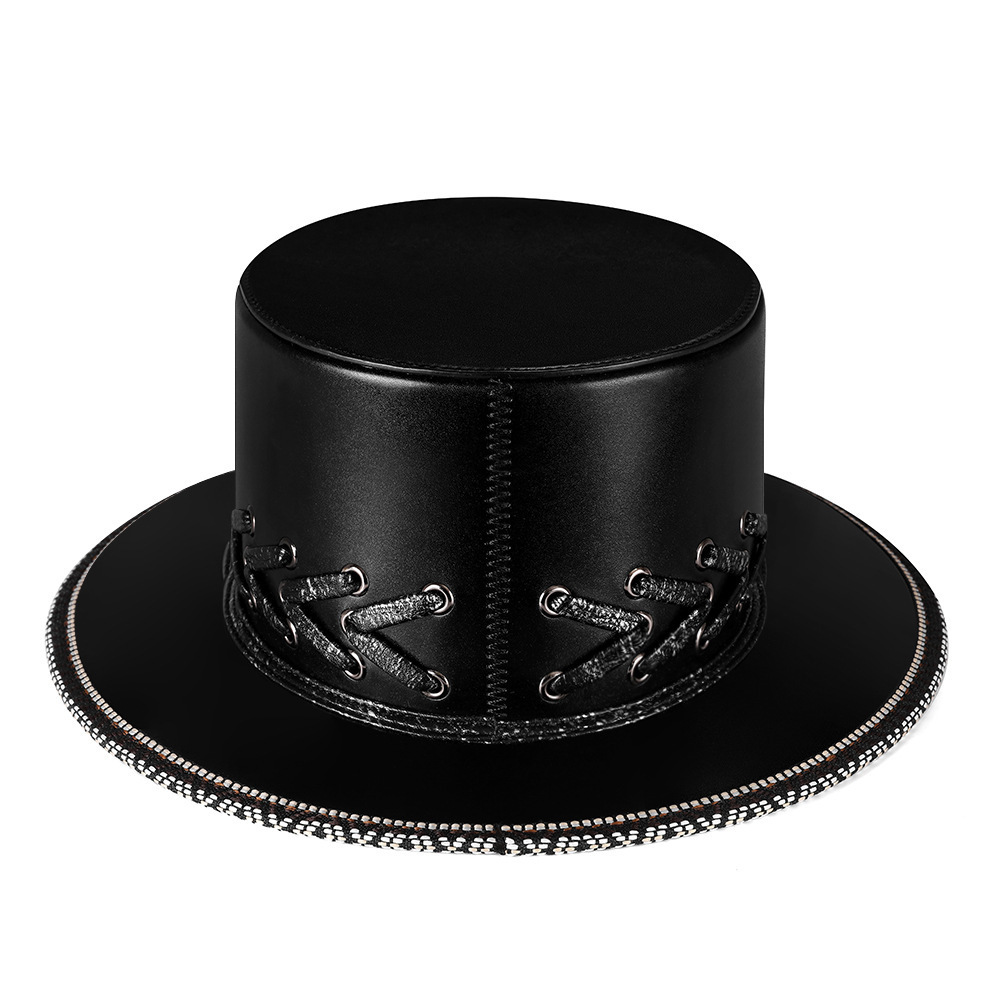 Halloween Decoration Punk Skull Black Top Hat Female Party Masquerade Photo Props ddmymoon