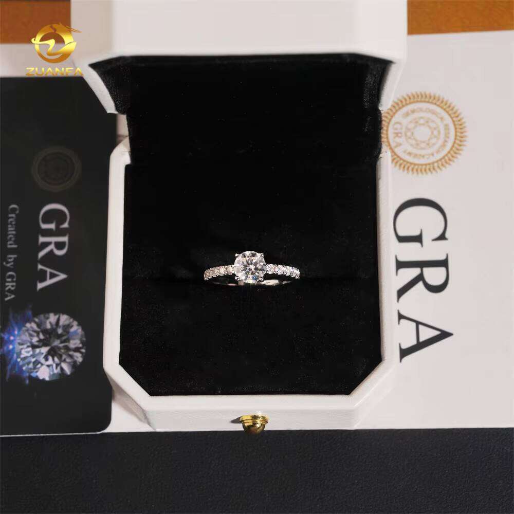 Classic Design Engagement Ring Fine Jewelry Custom Moissanite Rings Birthday Valentines Day Anniversary Gift