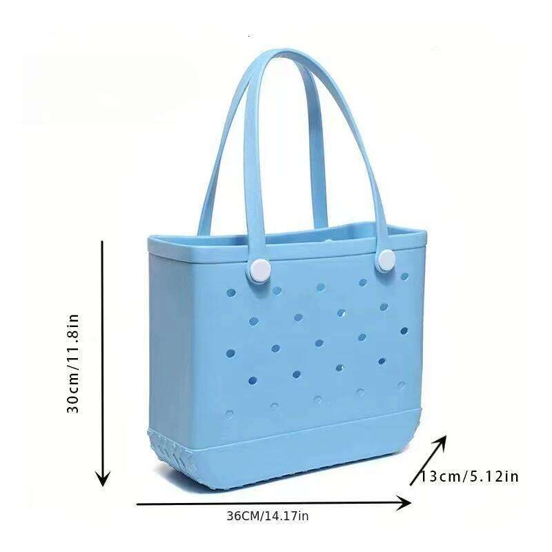 Outdoor Basket Pet EVA Hole Big Beach Storage Handbag Printed Large Capacity Hollow Water Filter Shoulder Bag