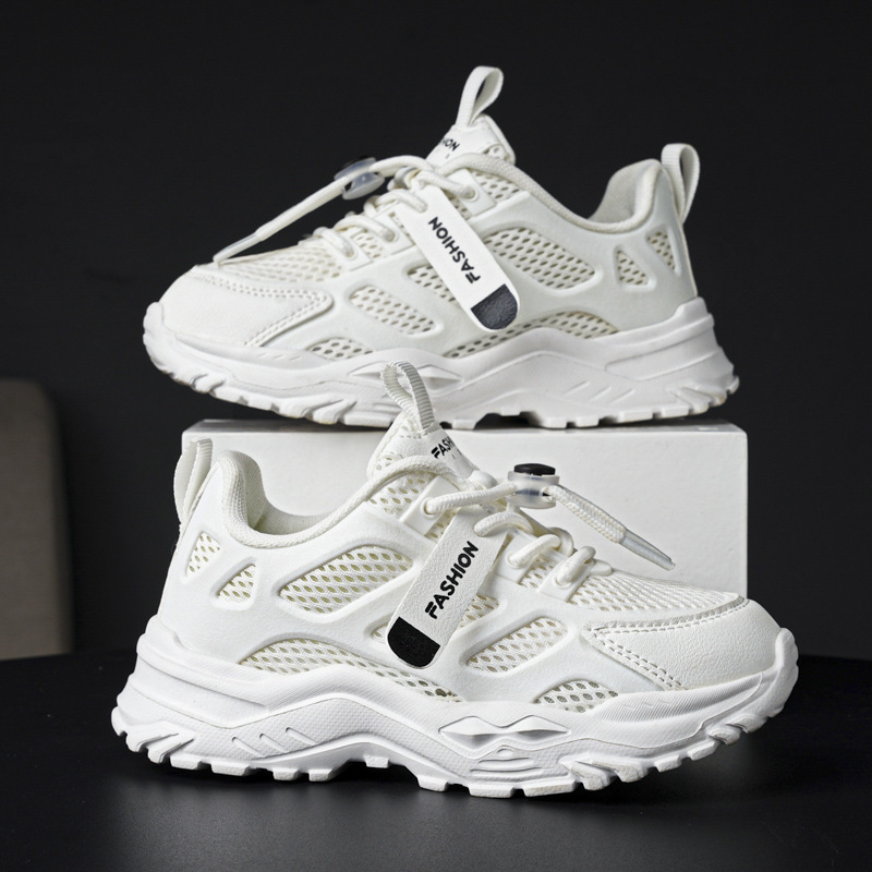 National Trend Sports Spring Summer New Mesh Children's Running Breathable Boys and Girls Student Shoes