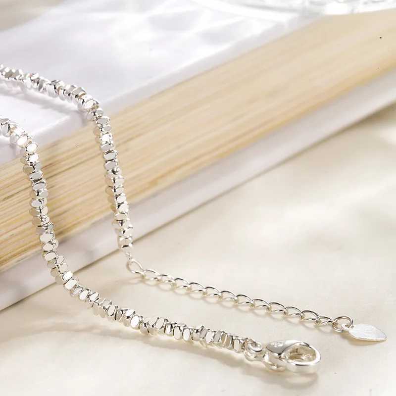 925 Sterling Silver Crushed Silver Bracelet For Women Girl Gift Irregular Jewelry Accessories Dropshipping Wholesale W250728