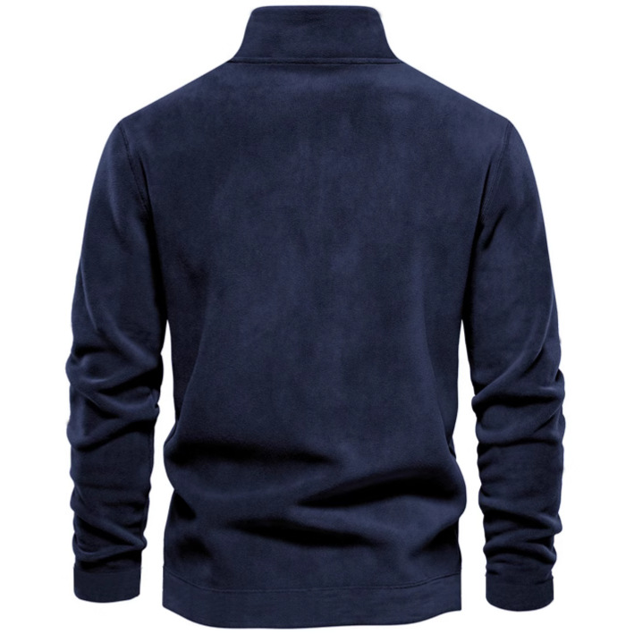 Men's Hoodie Men's Casual Pullover Jacquard Hoodie Stand-up Collar Cardigan Hoodie