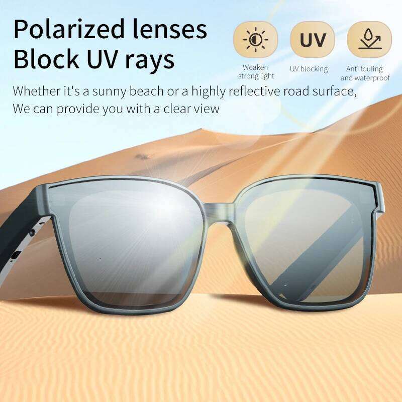 Designer brand niche smart bluetooth portable wireless HD headset with waterproof microphone sunglasses