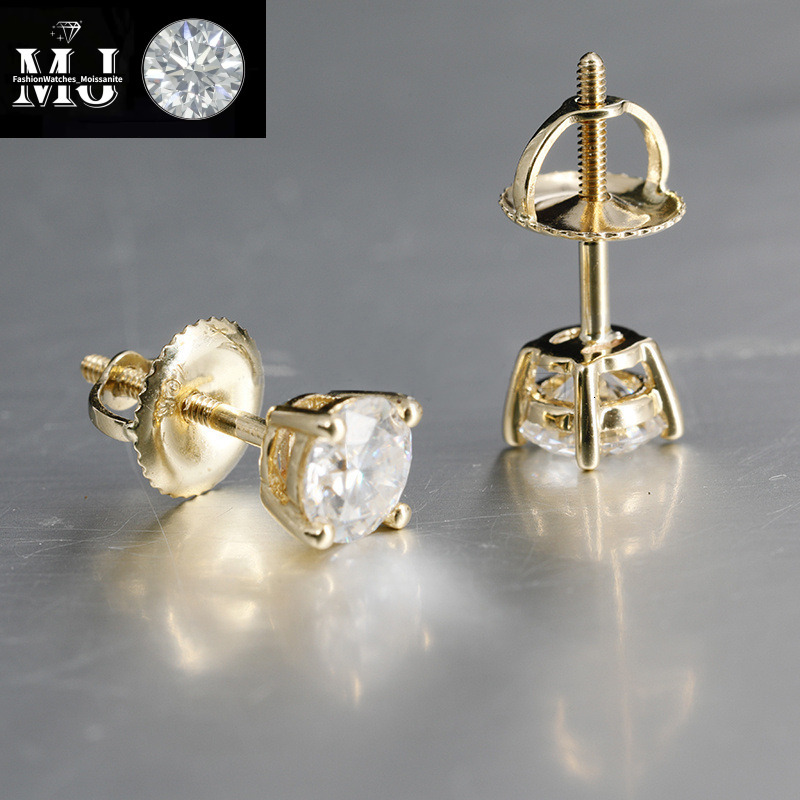 pass dia tester vvs moissanite High-end luxury earrings designer for women sterg sier stud earrings gold plated mens earring hip hop jewelry valentine