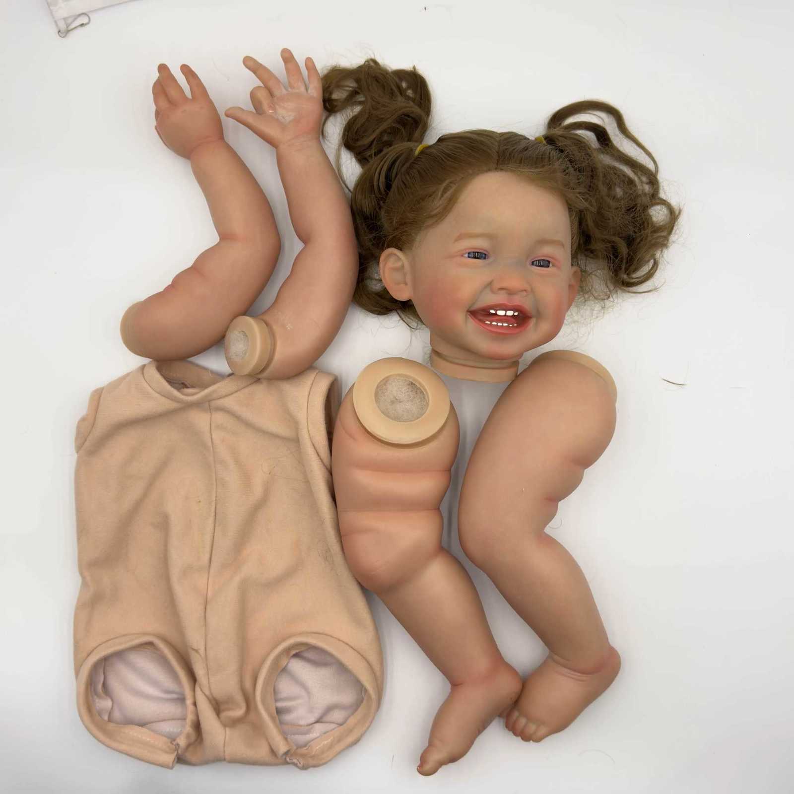 24-inch NPK Mila Lifelike Unfinished Reborn Doll kit Painted Doll kit Doll parts with Hand Root Hair W250728