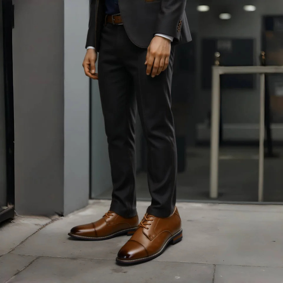 Mens Dress Shoes Fashion Comfortable 2025 Leather Shoes Men 250723