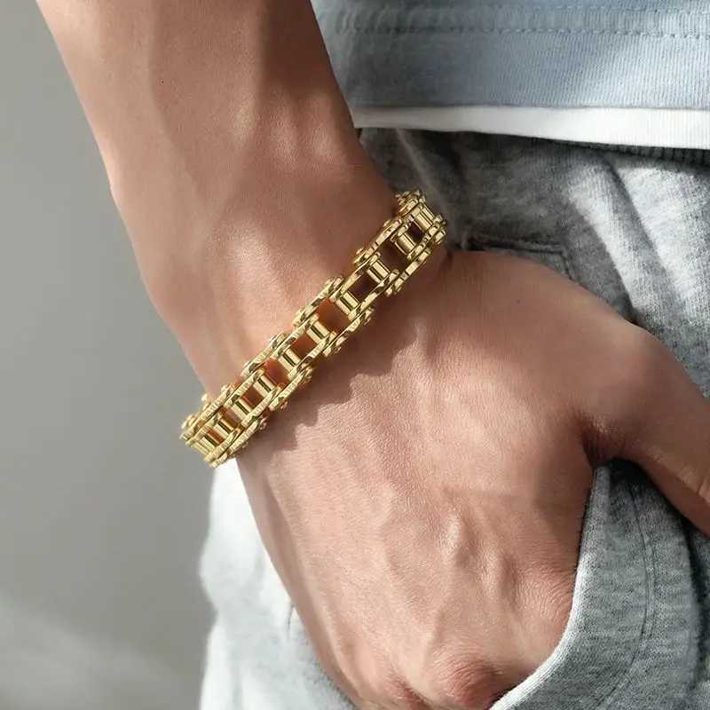 316L Stainless Steel Punk Rock Biker Bracelet for Men Fashion Jewelry Bike Bicycle Chain Jewellery Mens Stainless Steel Bracelet W250728