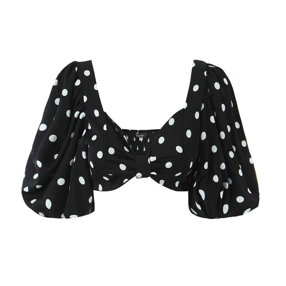 Quatlity 2 Piece Women Dress Set V-neck Puff Sleeve Short Tops And Split High Waist Long Skirt