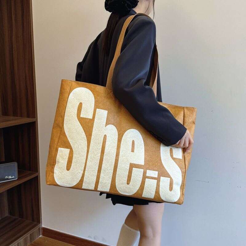 Designer Bag Tote bag Shoulder bag Single Trendy Cool Korean Style Backpack Extra Shopping Casual Versatile Tyvek Large Bag