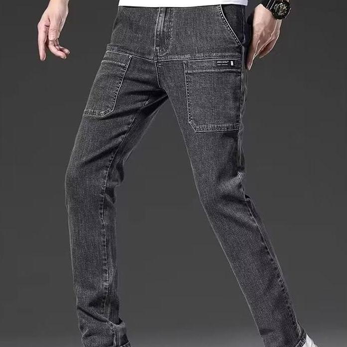new free shipping designer pants for man Multi pocket straight tube slim fit casual style
