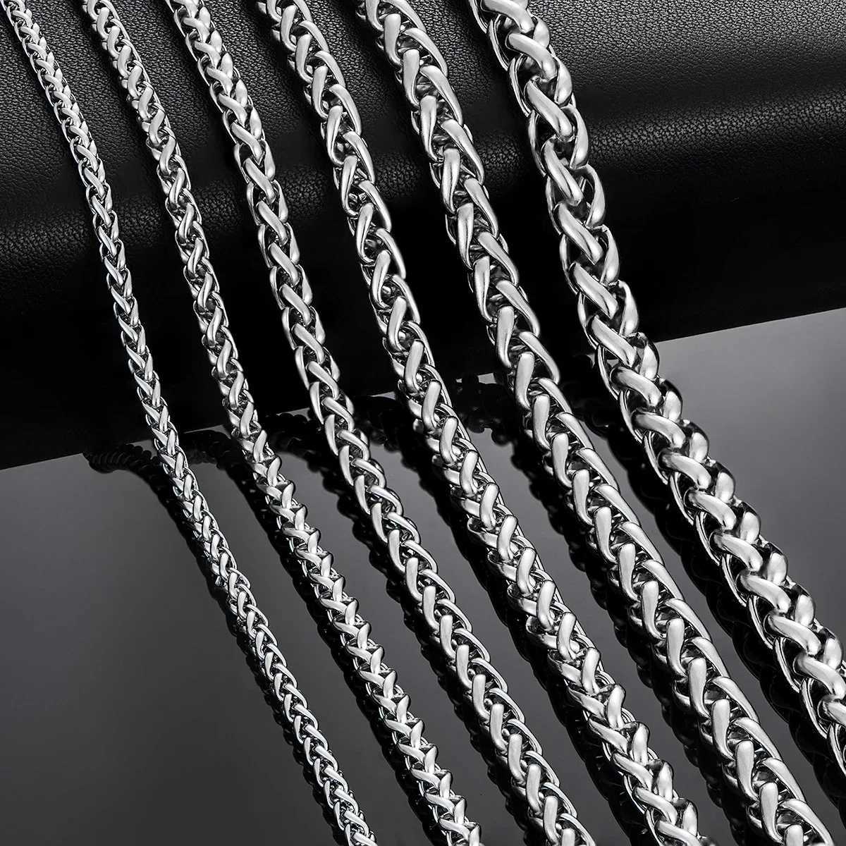 3mm/4mm/5mm/6mm/7mm/8mm Stackable Chain Stainless Steel Link Classic Curb Necklace for Men Women Jewelry 14 to 40 Inches XJ250708