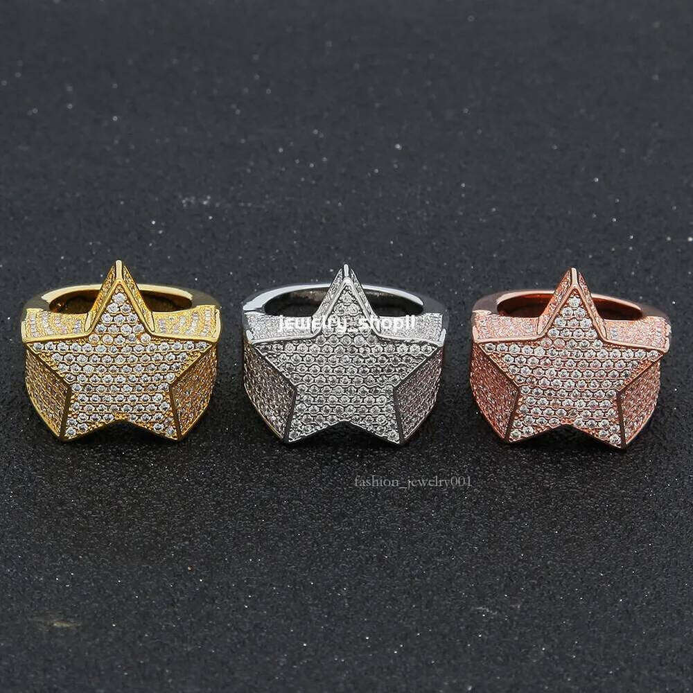men's passed GRA Dia Five-pointed Men's star Hip Hop trendy r moissanite dia gold sterl sier cuban women