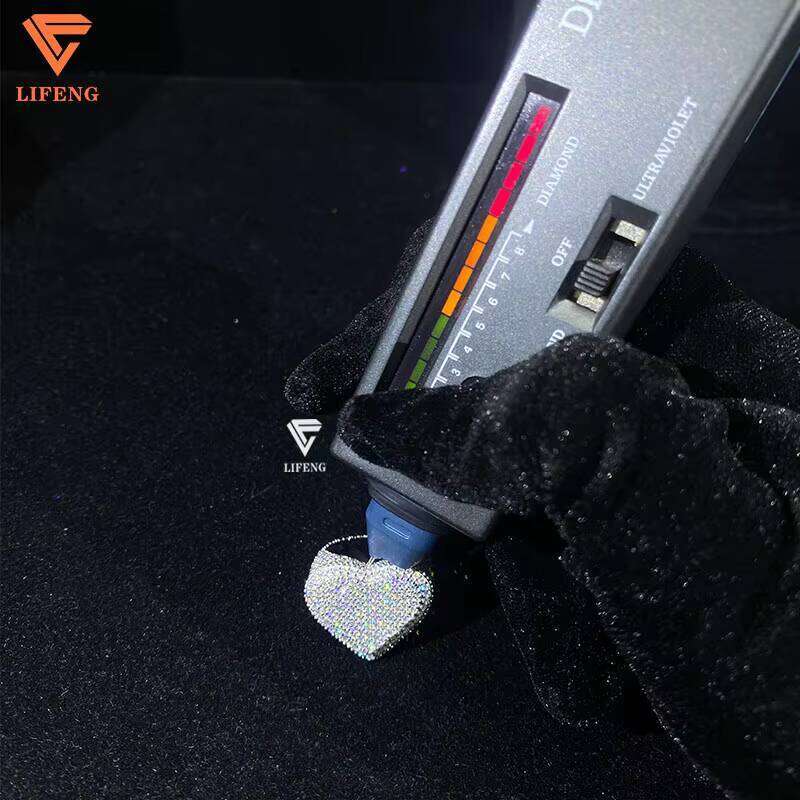 Iced Out Jewelry Sterling Sier With VVS Moissanite Dia Heart Shape 14K Gold Ring Plated Men