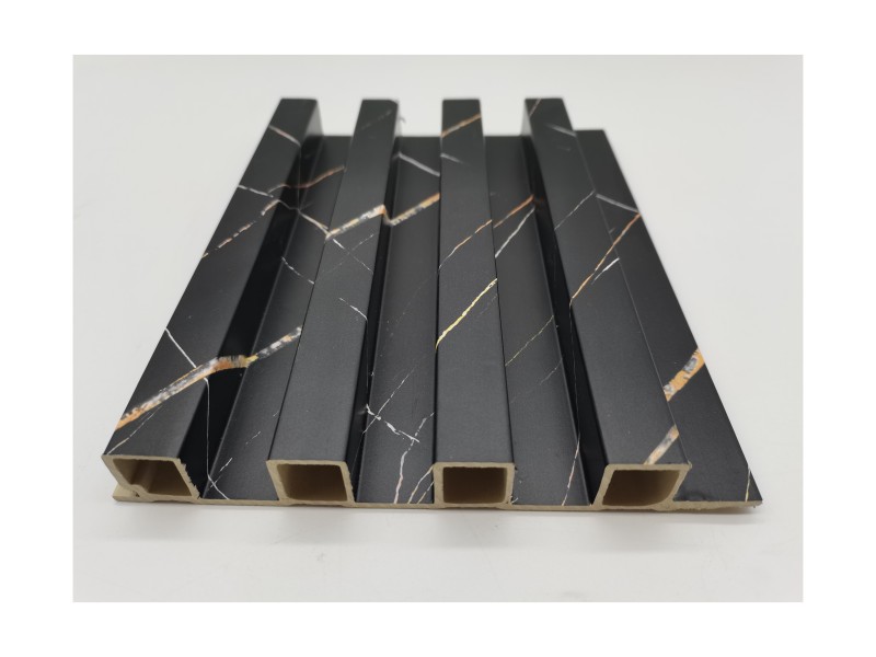 160 Grooved Grille New Material Fireproof Wall Panel Wood-Plastic Grille Wall Panel Home Decoration