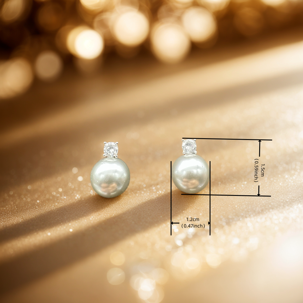 Minimalist 18K gold-plated earrings - 925 pure silver ear studs, small and simple earrings to prevent allergies, for women