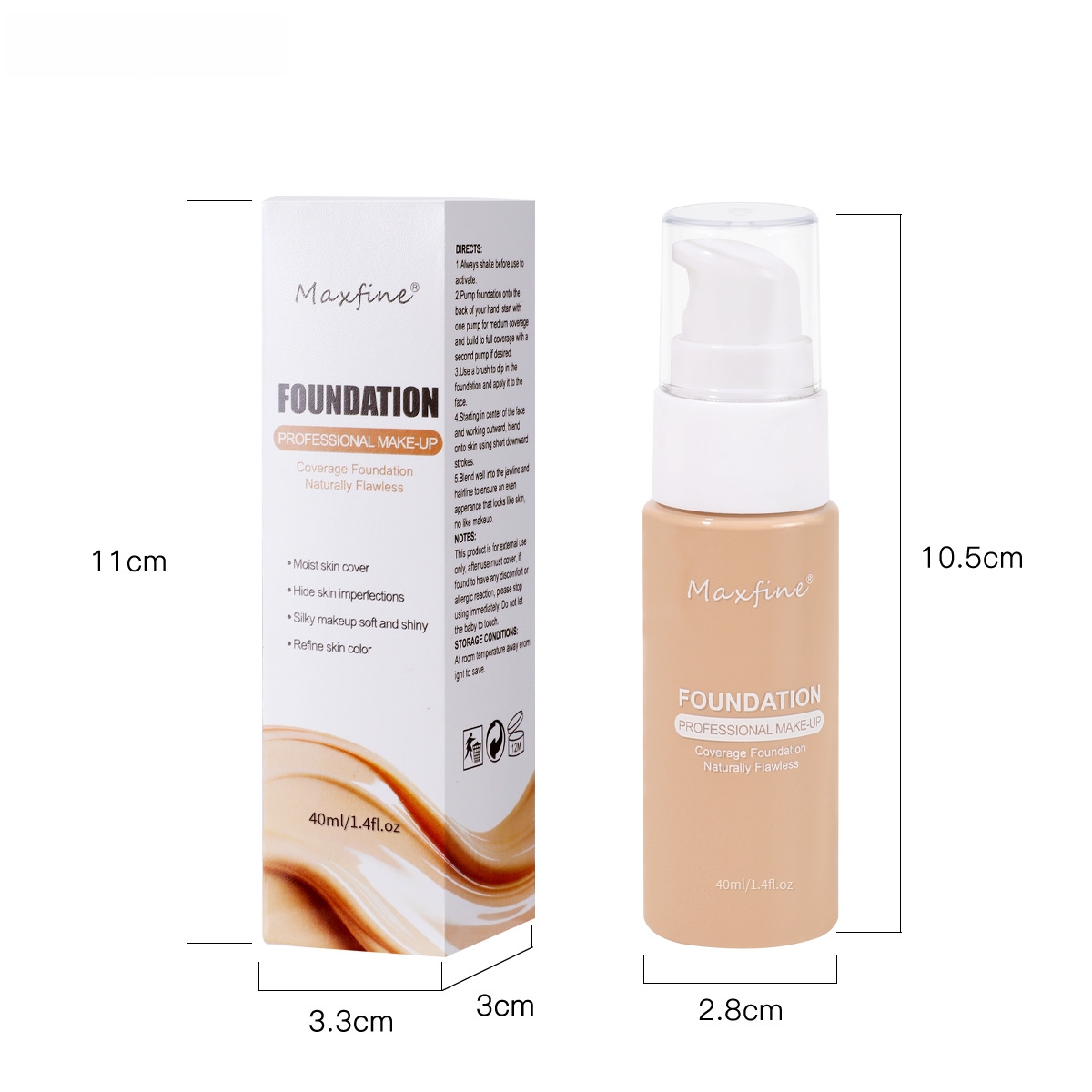 Long-lasting Face Foundation Cream Waterproof Concealer Liquid Even Skin Tone Professional Matte Base Makeup Cosmetics Foundation Liquid Makeup Waterp