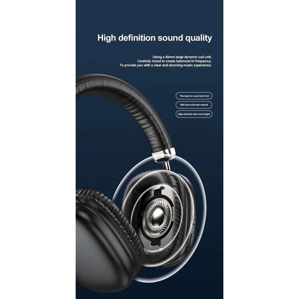 Designer brand smart Bluetooth 5.3 over wireless headset Pro Max is suitable for various mobile phones