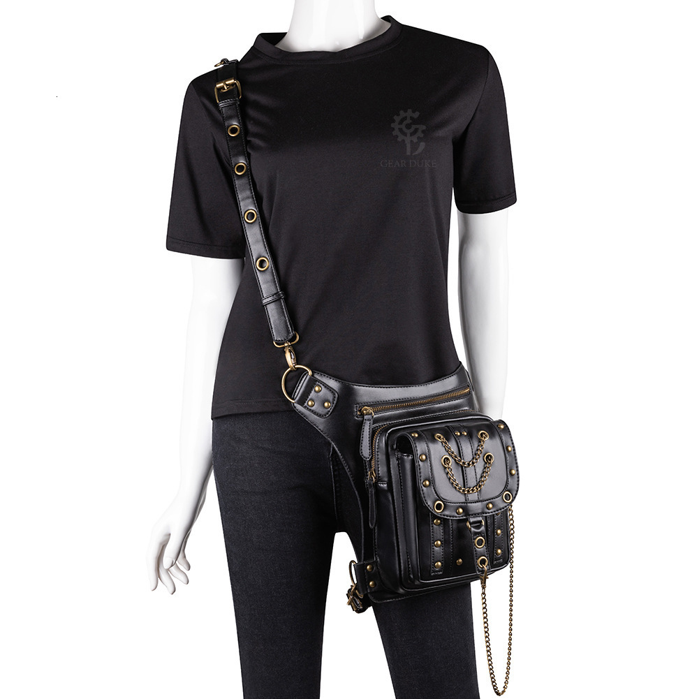 New Style Steampunk Single Shoulder Crossbody Women Trendy Outdoor Phone Chain Waist Bag for Men ddmymoon
