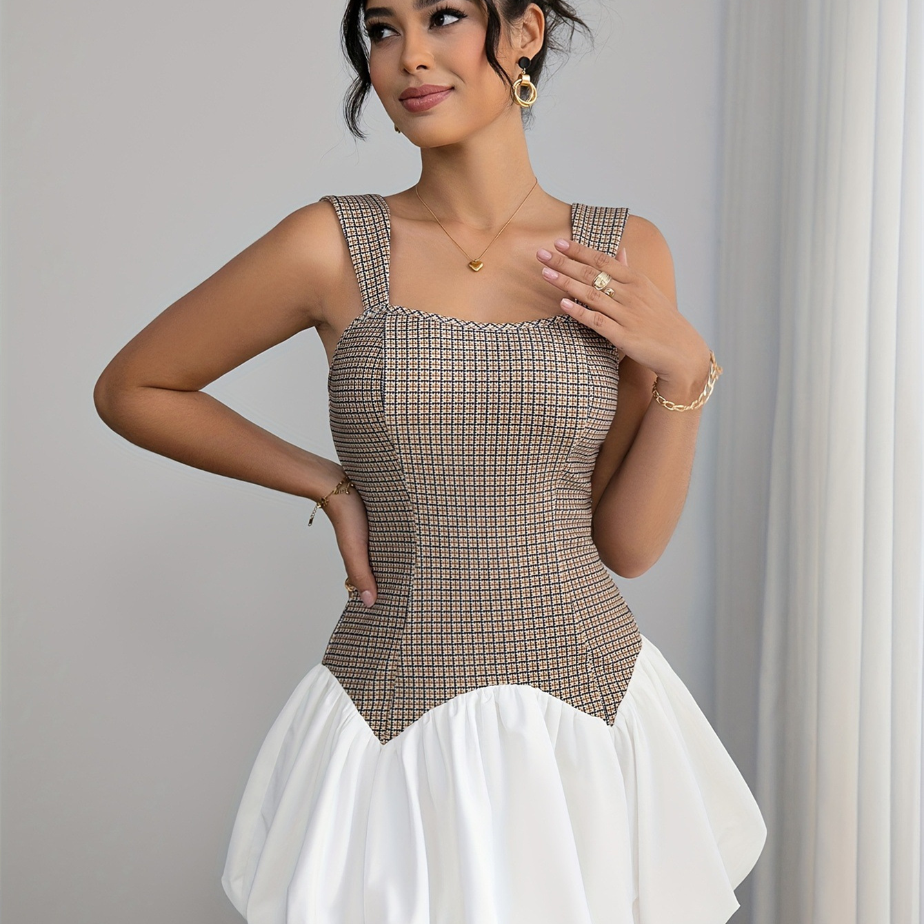 Free shipping designer dress for women Fashionable casual minimalist personalized design long skirt