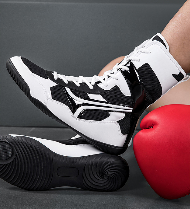 professional boxing shoes competition training fitness shoes men and women indoor gym nonslip hard pull fighting sanda