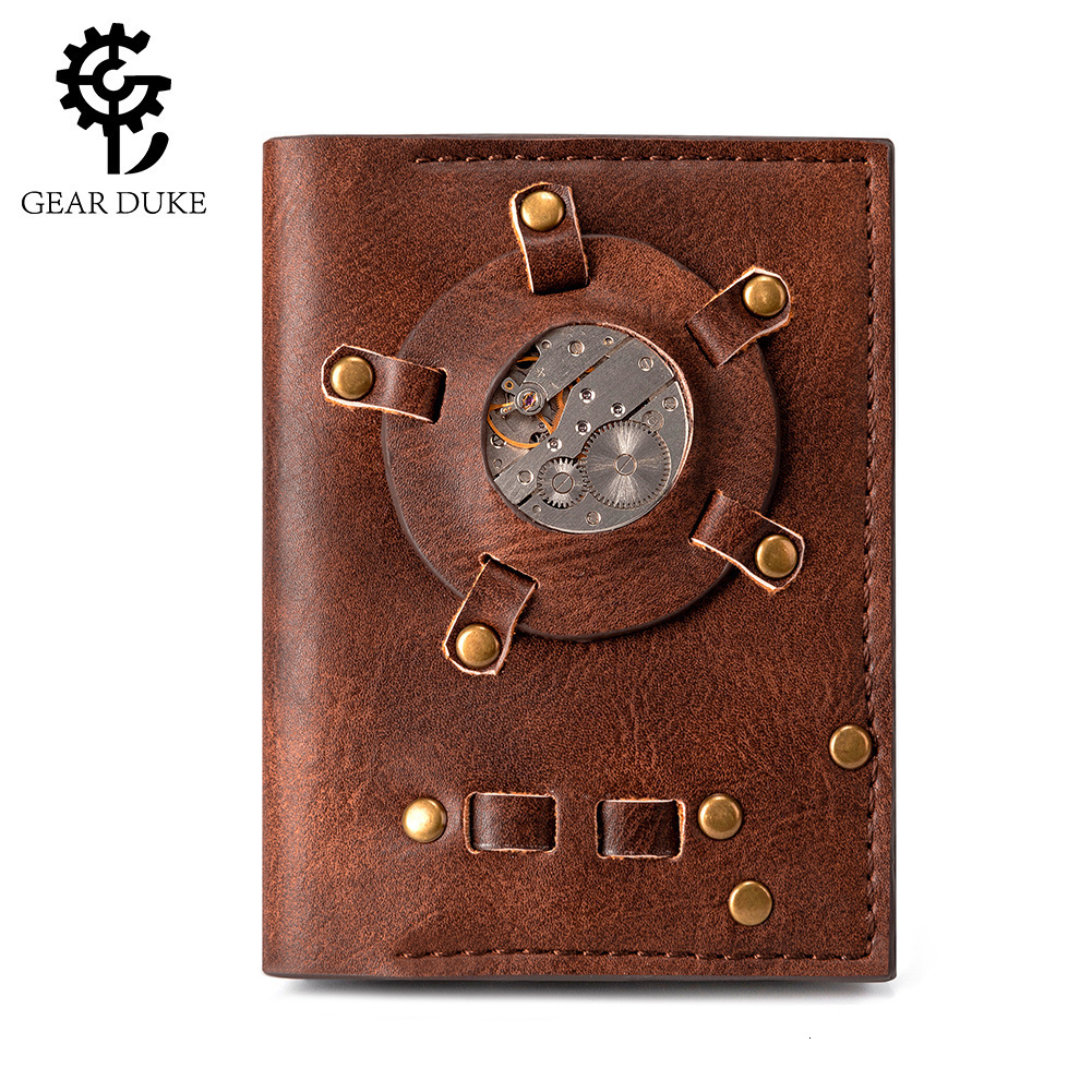 2025 New Bags Steampunk Creative Coin Purse for Women Short Metal Men's Wallet ddmymoon