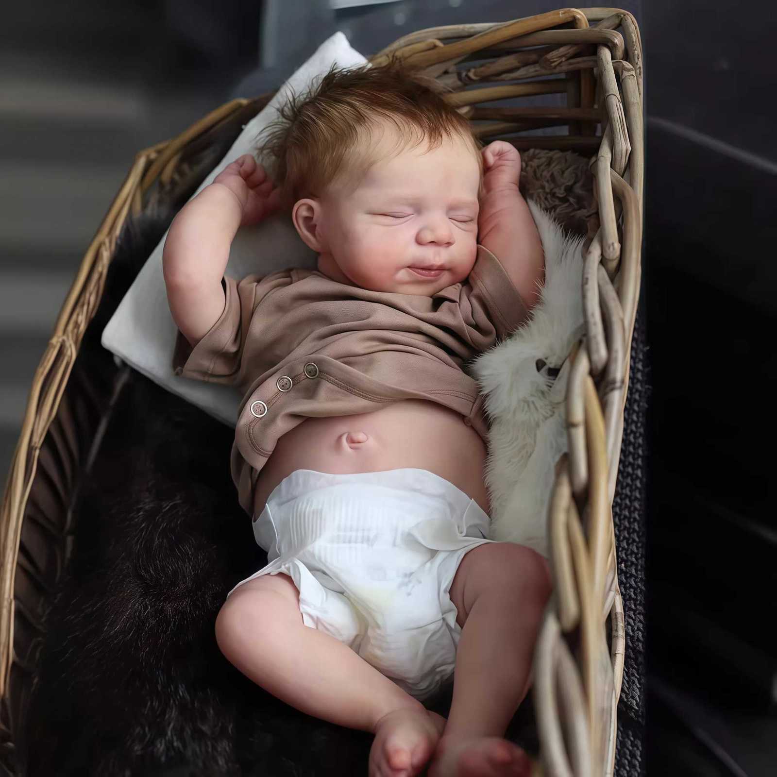 Risbecko 48cm Reborn Doll Baby Full Silicone Vinyl Girl Body -19 inch 3D Painted Skin Realistic Touch Doll Toy Christmas Gift W250728