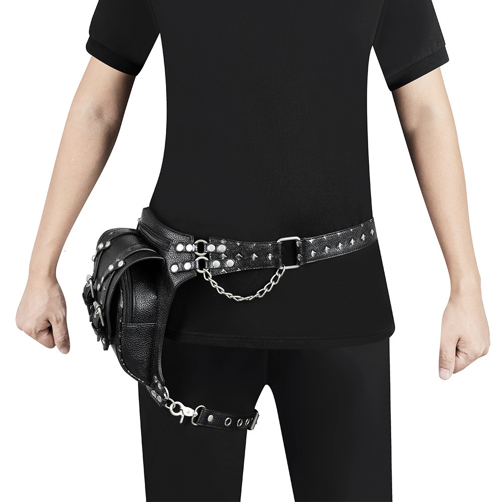 2025 Punk Outdoor for Women Versatile Chain Motorcycle Men's Waist Bag ddmymoon