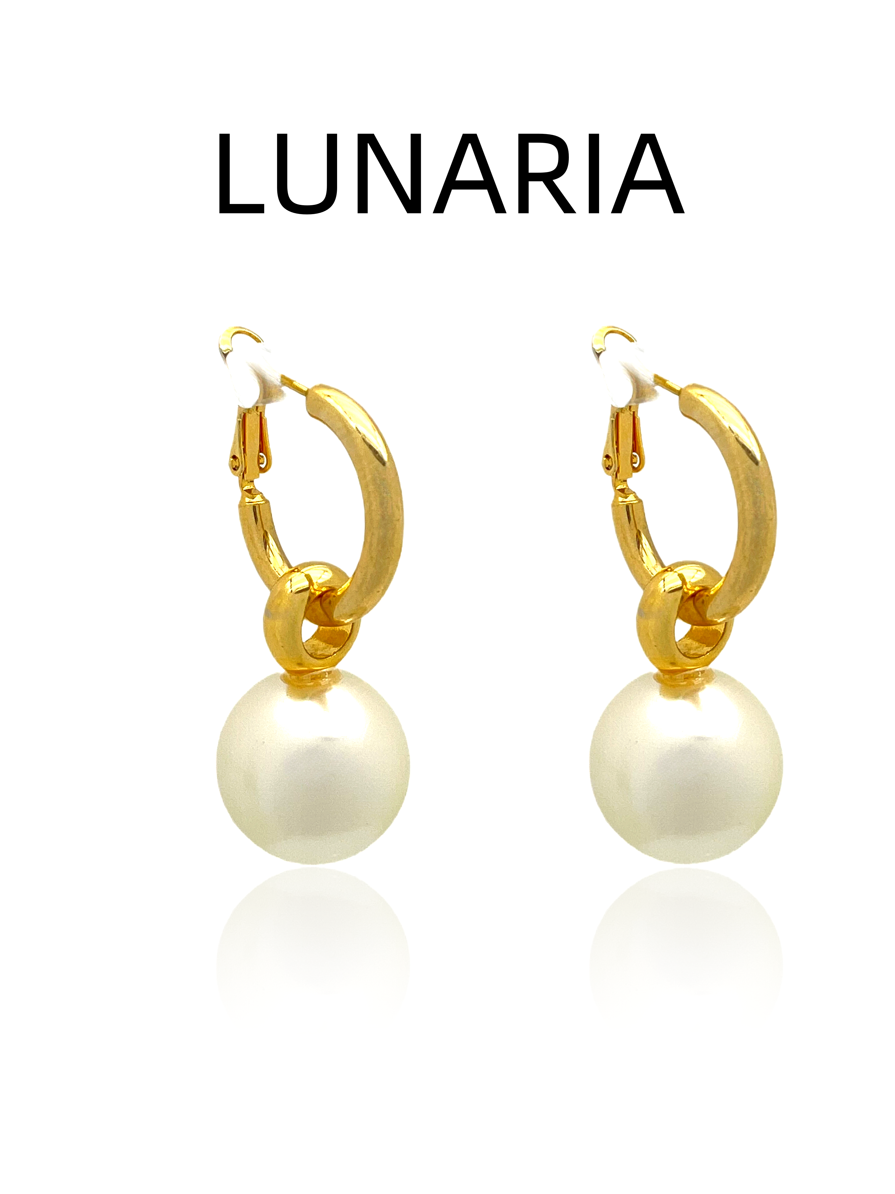 Lunaria Jewelry Luxury 18K Gold Plated Earrings with 925 Sterling Silver Ear Posts Hypoallergenic Minimalist Studs