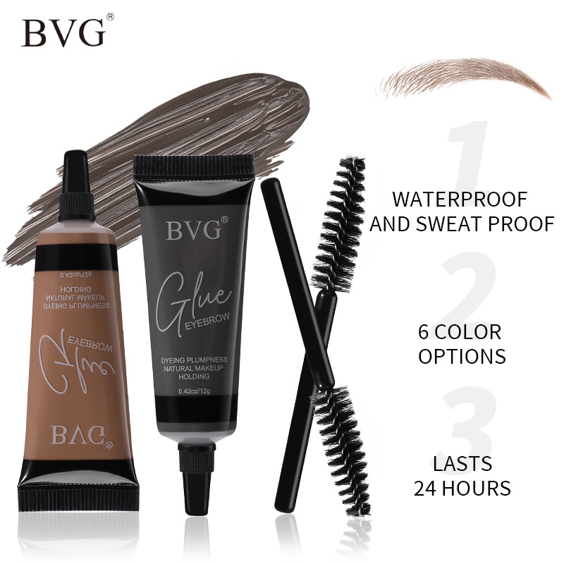 6 Color Eyebrow Gel Professional Eyebrow Enhancers Cream Natural Liquid Dyeing Eyebrow Set Brow Tattoo Pigments Lasting Waterproof Eyebrow Gel Long La