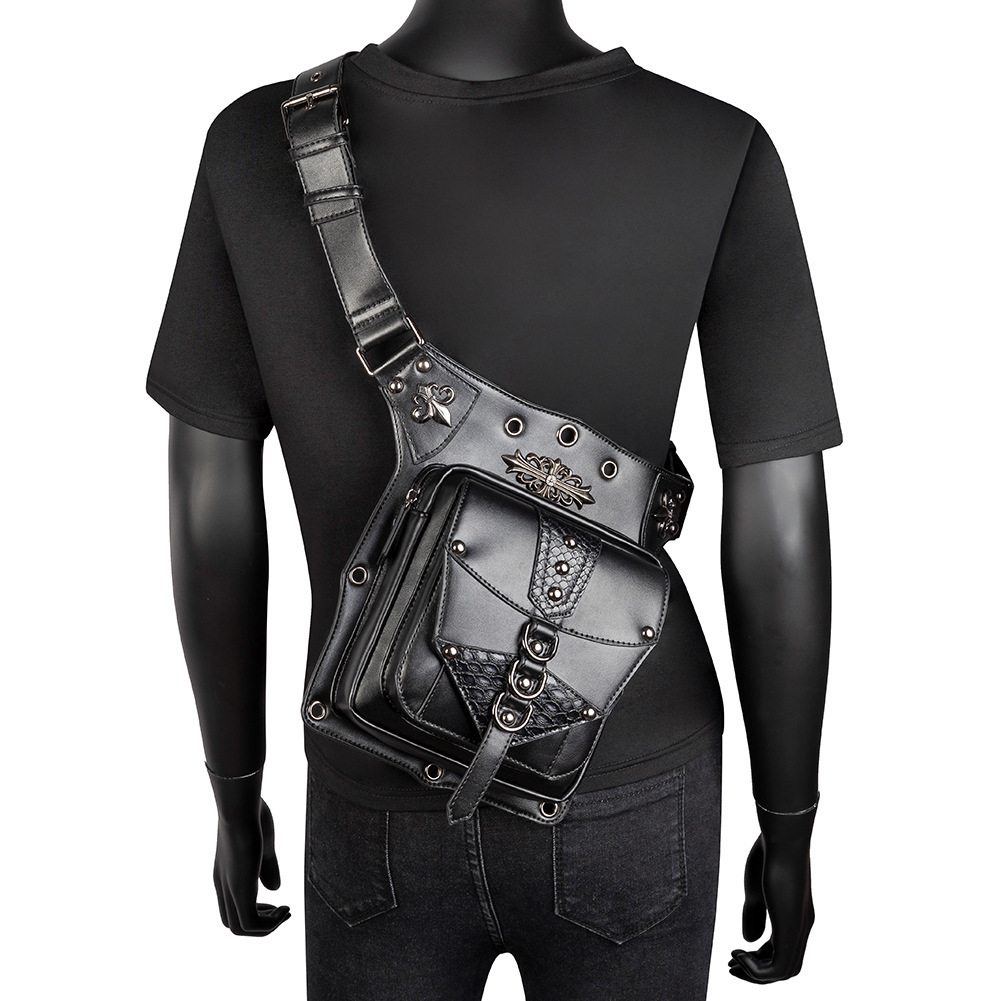 Women's Guangzhou Single Shoulder Crossbody Motorcycle Steampunk Tactical Men's Waist Bag ddmymoon