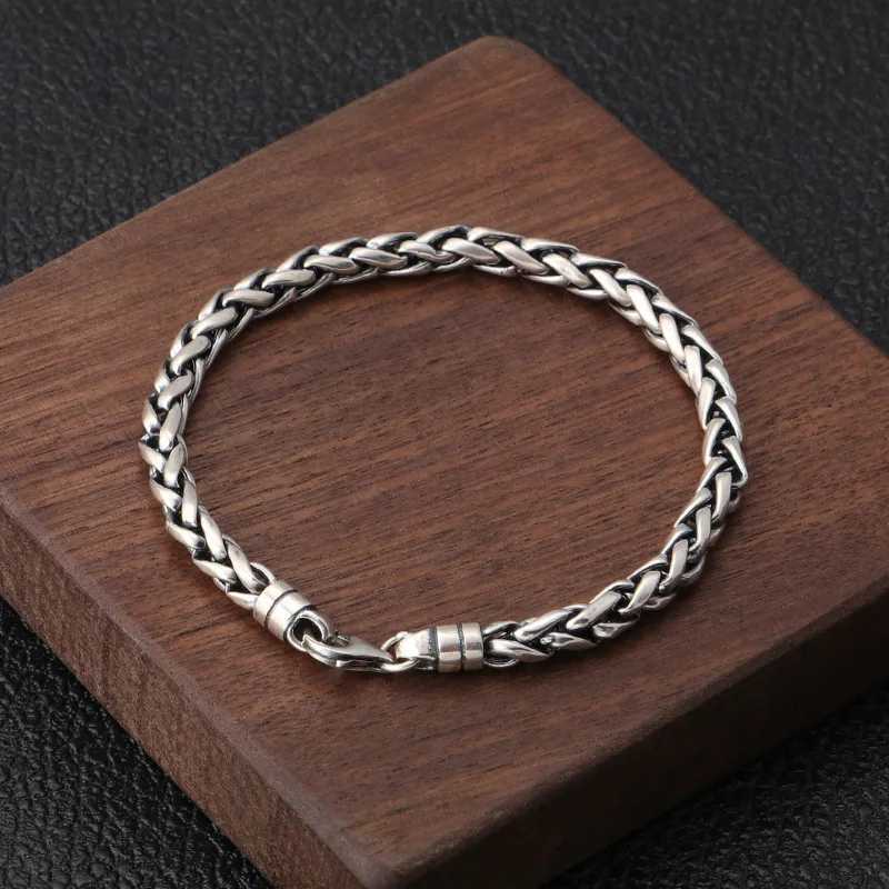 Mens Stainless Steel Bracelet with Lobster Claw Clasp Fashion Jewelry High Quality Silver Color Chain Bracelet W250728