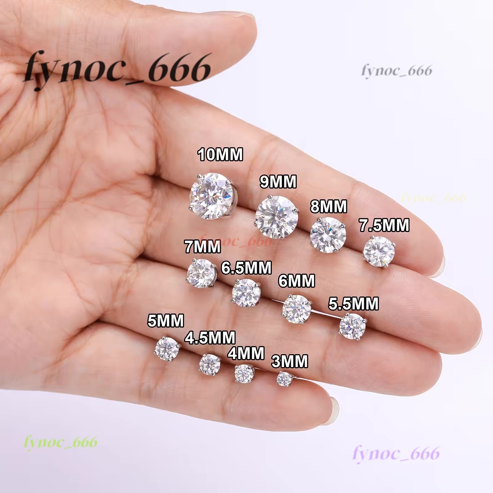 Fashion Lab Created Diamond Jewelry Design S925 Sterling Silver Custom Classic Women Men Moissanite Fine Stud Earrings