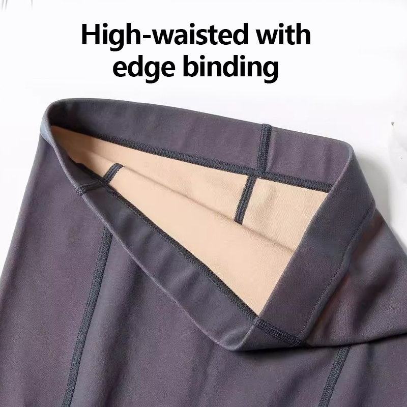 Plus-size flight attendant gray sheer skin-tone seamless tights with a smooth finish, perfect for bare legs, suitable for spring and autumn.