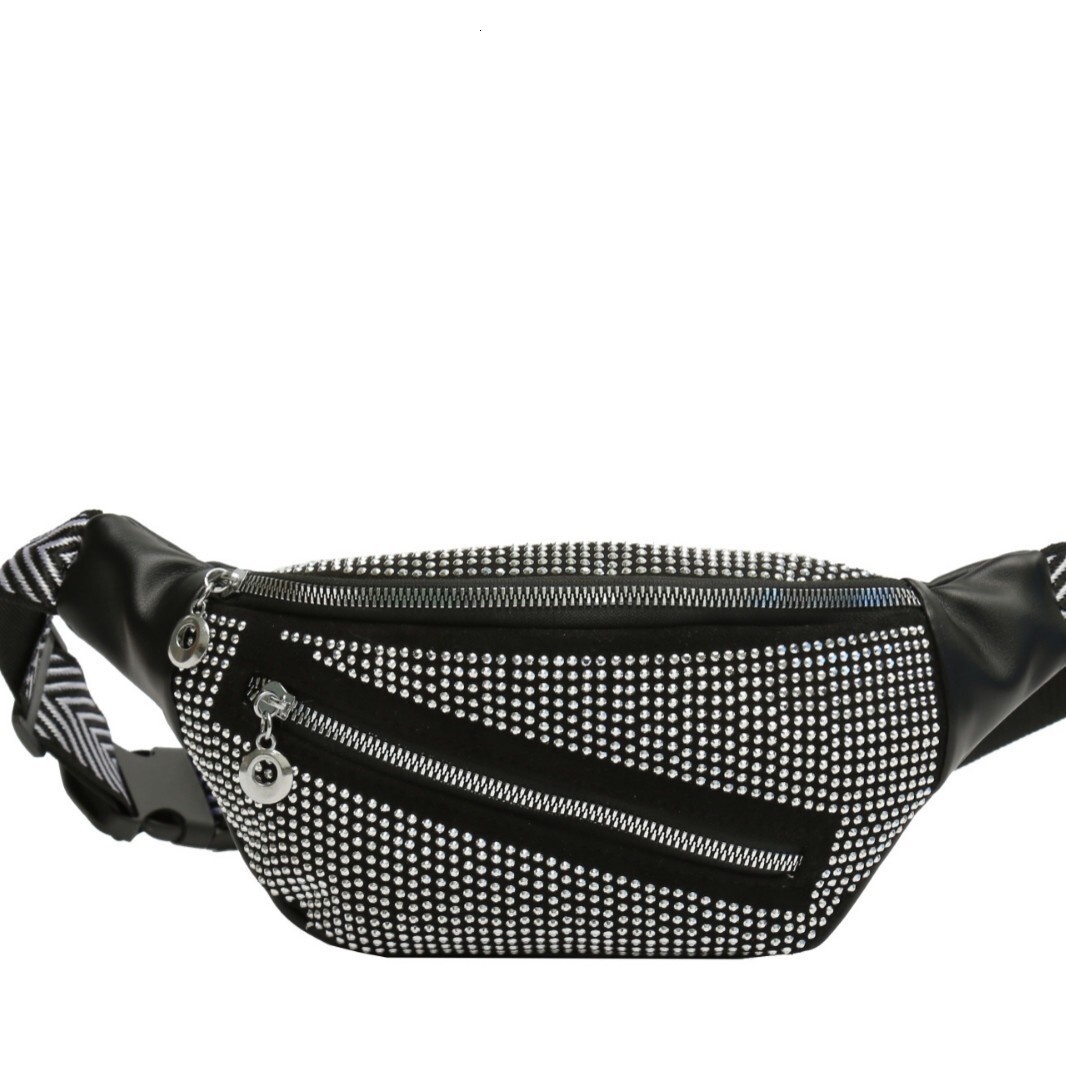 Luxury Brand Designer Bag Inlaid Diamond Texture Niche Rhinestone Bag Personality Stylish Crossbody Chest Bag Wholesale New Texture Women's Waist