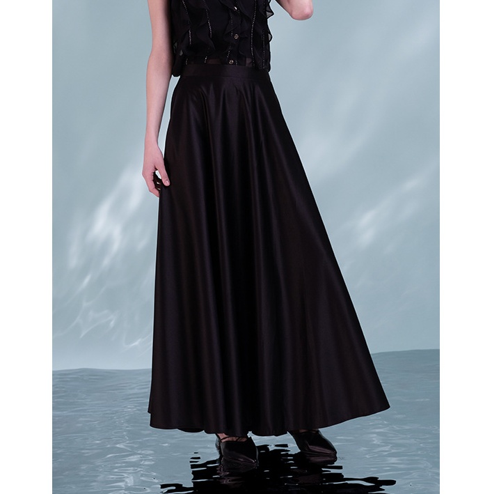 Women's Satin High Waisted Maxi Skirts A Line Long Flowy Ankle Length Skirts Cocktail Formal Night Out Wears 6111548