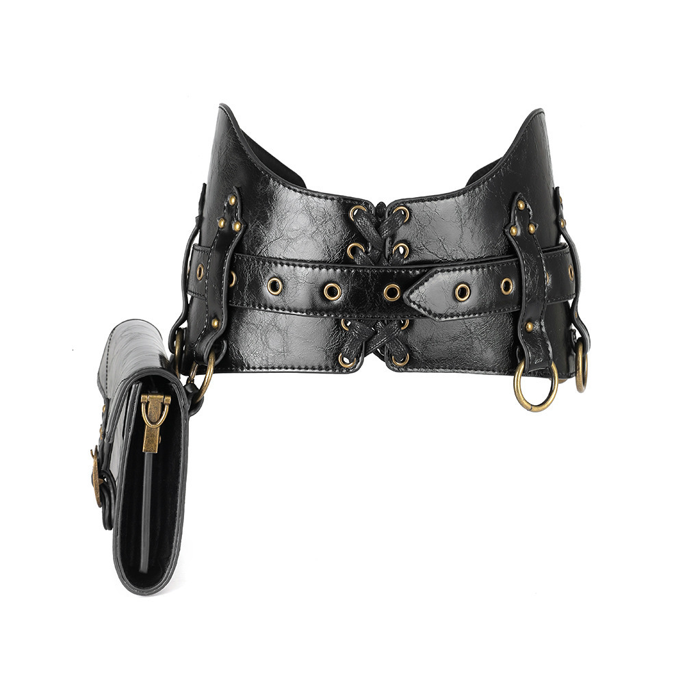 New Guangzhou for Women Steampunk PU Leather Women's Outdoor Phone Accessory Waist Bag ddmymoon