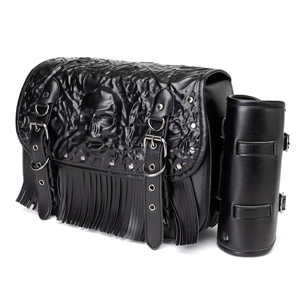 Culture Peripheral Dark Rock Motorcycle Skull Rivet Side Bag Harley Modification Gear ddmymoon